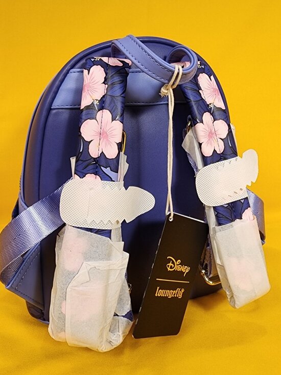 Loungefly Disney Lilo and Stitch Floral Sunset Scene Ducks Mini Backpack NEW main image 12